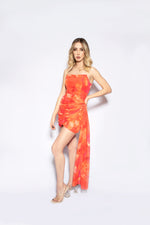 Load image into Gallery viewer, Aurora Red Side Drape Dress
