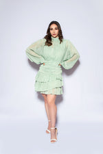 Load image into Gallery viewer, Long Sleeve Green Dress
