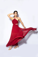 Load image into Gallery viewer, Pleated Red Dress
